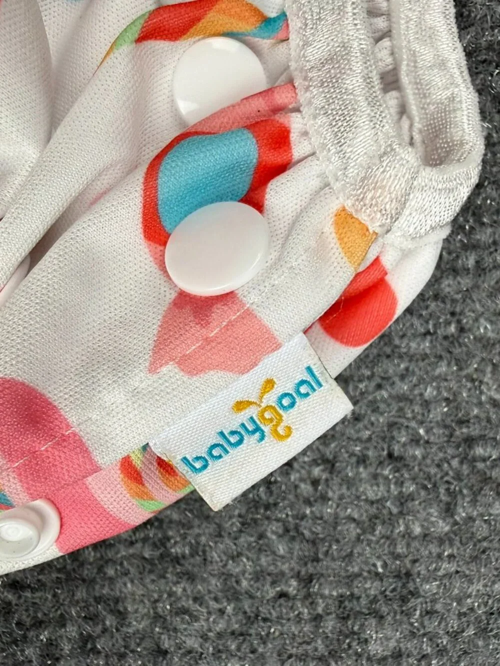 BabyGoal Reusable Swim Diaper Adjustable Snap Ice Cream Print Swimwear Infant